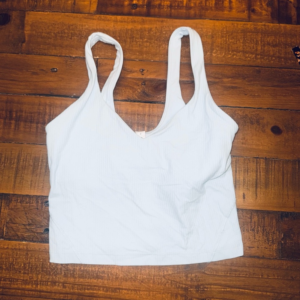 LULU🍋 Align Ribbed Tank‎ - Powder Blue - Picture 2 of 5